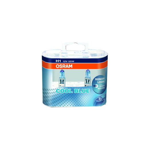 FÉNYSZÓRÓ H4, 12V/55W, OSRAM COOL BLUE XENON EFFEKTUS, DUO PACK
