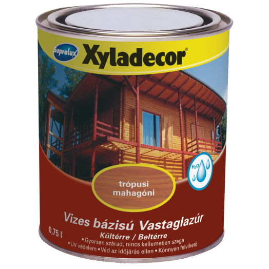 SUPRALUX XYLADECOR VASTAGLAZÚR 0,75L SZÍNTELEN VIZESBÁZISÚ