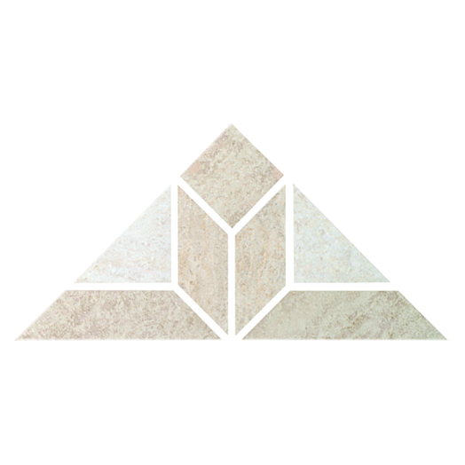 TRAVERTINO PADLÓDEKOR HÁROMSZÖG 33,3X16,5CM,MATT