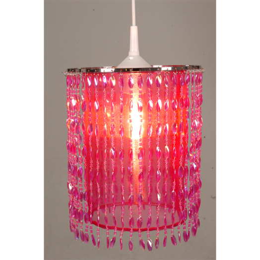 FANCY DECO FÜGG.LÁMPA,H29CMÁTM:22,5 E27,60W RÓZSASZÍN