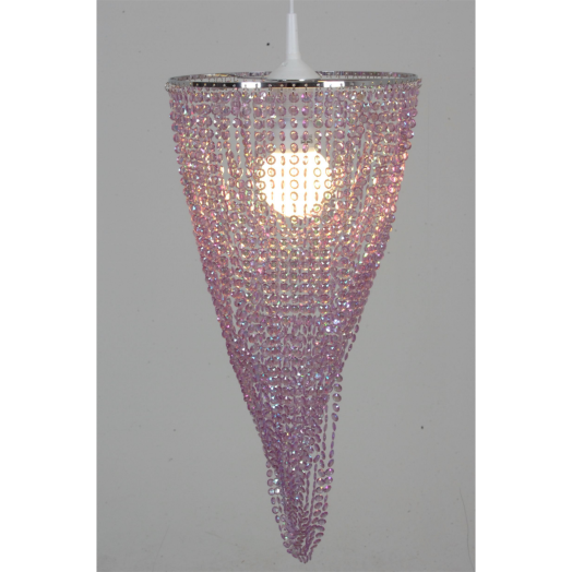 FANCY GYÖNGY FÜGGESZTÉK LILA 11W    E27 MAG.60CM D28CM, IZZÓ NÉLKÜL