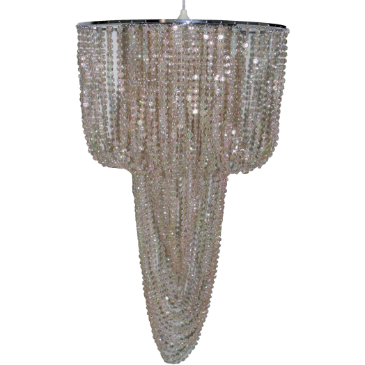 FANCY GYÖNGY FÜGGESZTÉK BÉZS 11W    E27 MAG.67CM D40CM, IZZÓ NÉLKÜL