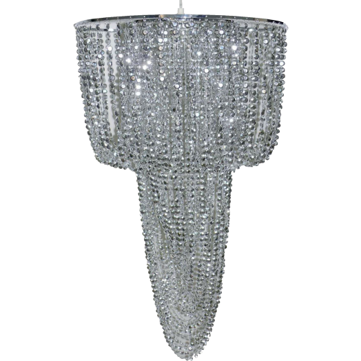 FANCY GYÖNGY FÜGGESZTÉK SZÜRKE 11W E27 MAG.67CM D40CM, IZZÓ NÉLKÜL