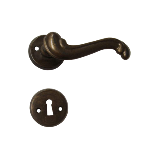 AJTÓKILINCS CZ 45MM BRONZ BAROCCO ROZETTÁS