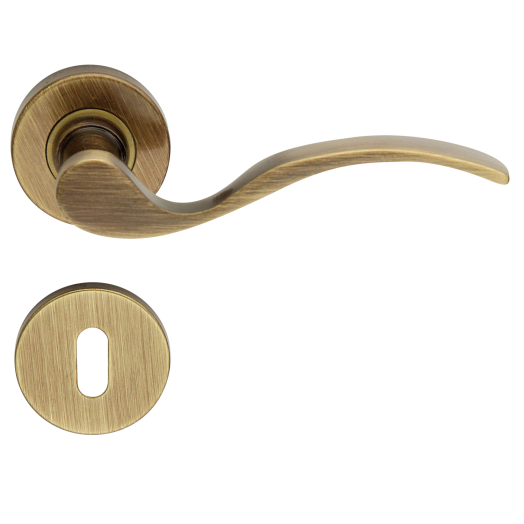 AJTÓKILINCS NZ 45MM ANTIKOLT RÉZ VOUGE ROZETTÁS
