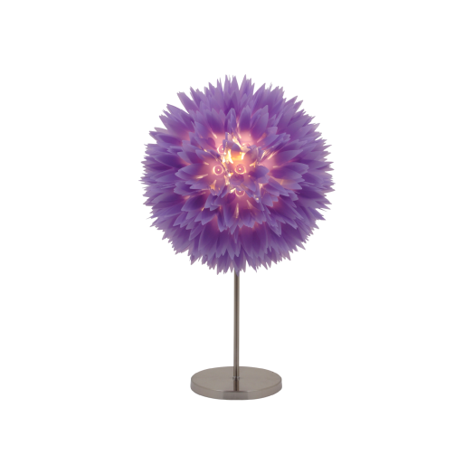 LÓTUSZ ASZTALI LÁMPA E27 11W LILA ÁTM.45CM MAG.35CM