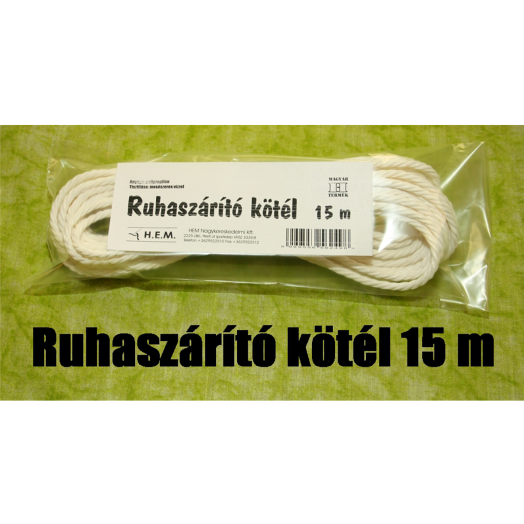 RUHASZÁRÍTÓ KÖTÉL PP 15M