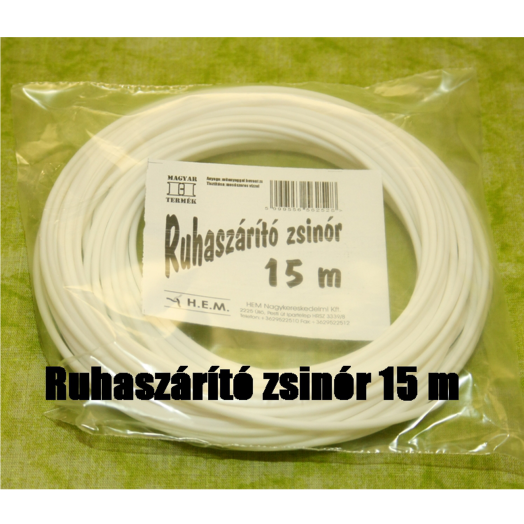 RUHASZÁRÍTÓ ZSINÓR PP 15M