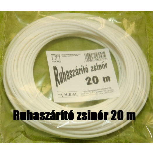 RUHASZÁRÍTÓ ZSINÓR PP 20M