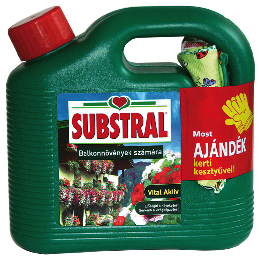 TÁPOLDAT BALKONNÖVÉNYEKHEZ 2 L      SUBSTRAL +AJÁNDÉK KESZTYŰ   *PROMO*