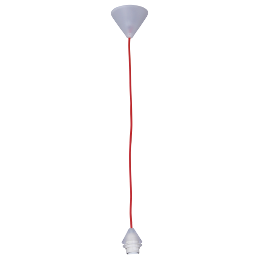 SZÍNES DIVAT FÜGGESZTÉK,1*60W E27   TEXTILBEVONATTAL,H:120CM, PIROS