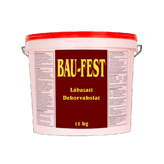 BAU-FEST LÁBAZATI DEKORVAKOLAT ˝4˝  15KG, SZÜRKE,FEKETE           *KAP*