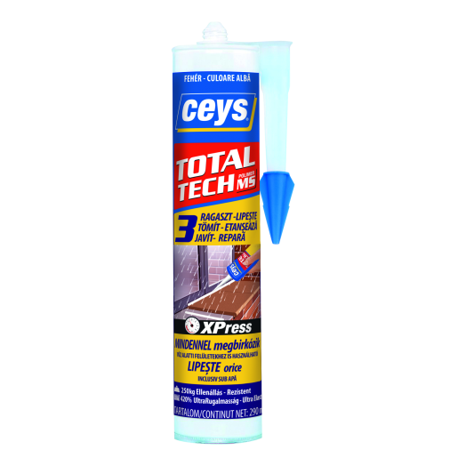 CEYS TOTAL TECH SZILIKONOS RAGASZTÓ KARTUSOS-FEHÉR 290ML