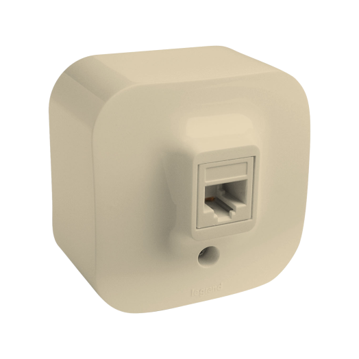 FORIX IP20, FALONKÍVÜLI RJ45 CAT.   5E UTP INFORMATIKAI ALJZAT BÉZS