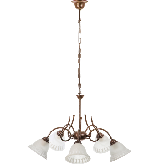 FÜGGESZTÉK MÁRTA ANTIKBRONZ BÚRÁVAL 5X60W,E27,CT3431 SP.1A