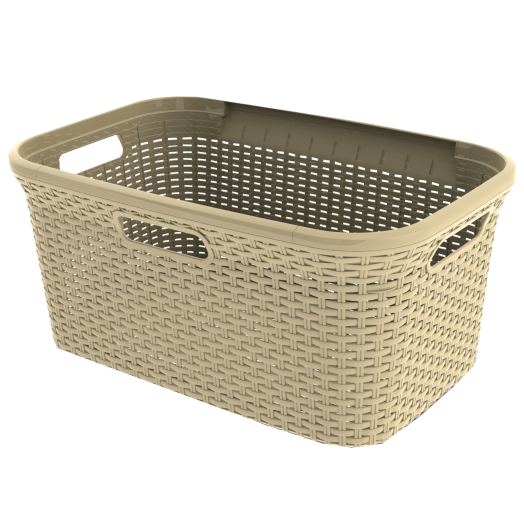 RATTAN HATÁSÚ RUHÁSKOSÁR 45L KRÉM