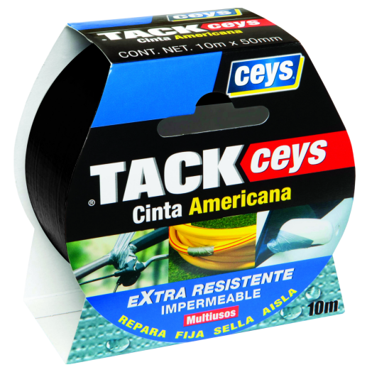 RAGASZTÓSZALAG TACKEYS 10M X 50 MM  FEKETE CEYS