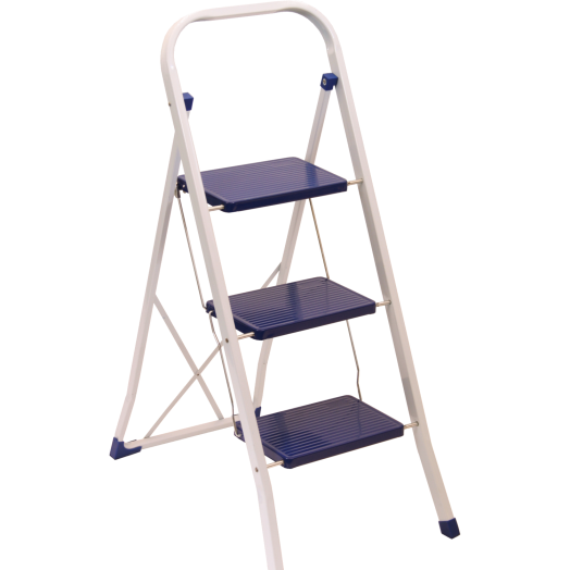 ARCO HÁROMLÉPCSŐS ACÉL FELLÉPŐ      105,5X45,5X72CM,KÉK-FEHÉR 44/RAKLAP