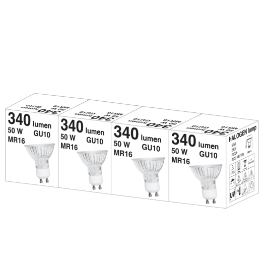 HALOGEN IZZÓ GU10 50W 4DB-OS 340LM