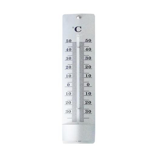 HŐMÉRŐ ALUMINIUM FEHÉR 21,5CM       ALKOHOLOS SZÁL, DOMBORÚ (ZL178)