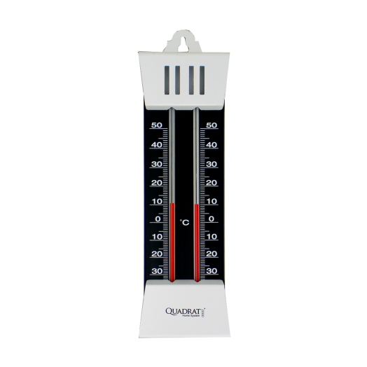 HŐMÉRŐ FÉM SZÜRKE-FEKETE 22CM 2-ALKOHOLOS SZÁLAS (ZL-111)