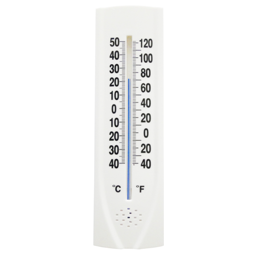 HŐMÉRŐ MŰANYAG, PERFORÁLT,38CM FEHÉR,(ZLS076)