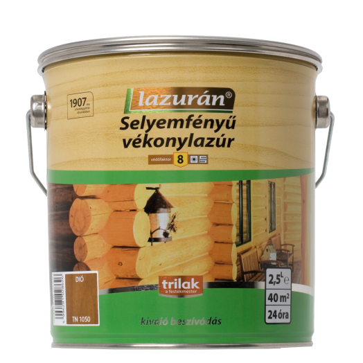 LAZURÁN VÉKONYLAZÚR 2,5 L           TÖLGY,SELYEMF.,OLDÓSZ. (R:223361)