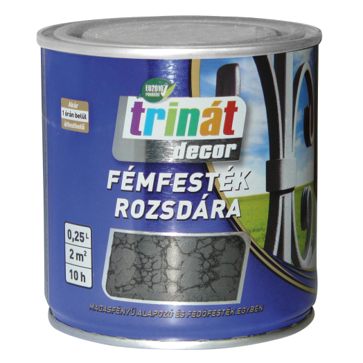 TRINÁT DECOR FÉMFESTÉK ROZSDÁRA 0,25L FEKETE