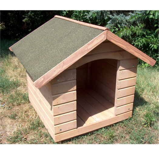 KUTYAHÁZ KÁTRÁNYFEDÉSES KÖZEPES     FENYŐFA, 78X59X80 CM