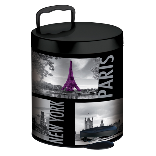 PEDÁLOS SZEMETES 5L METROPOLIS BLACK