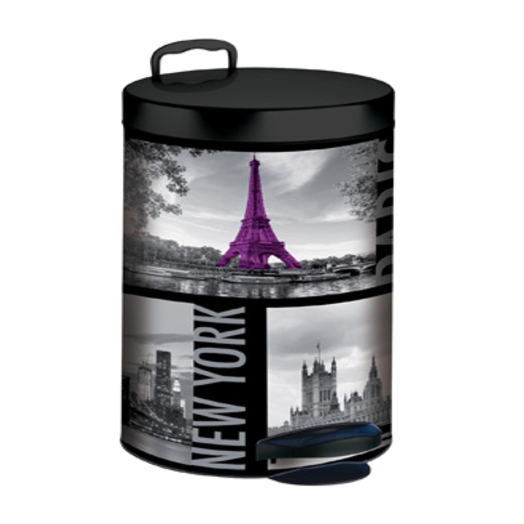 PEDÁLOS SZEMETES 14L METROPOLIS BLACK