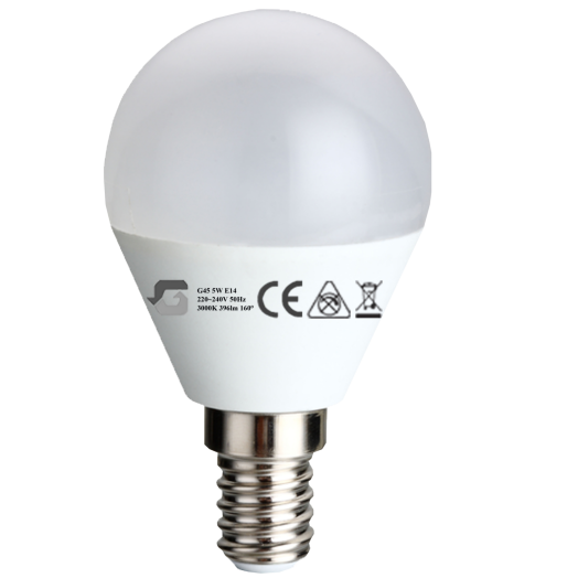 GÖMB LED IZZÓ 5W 396LM E14 3000K ÉLETTARTAM 25000H (285418)