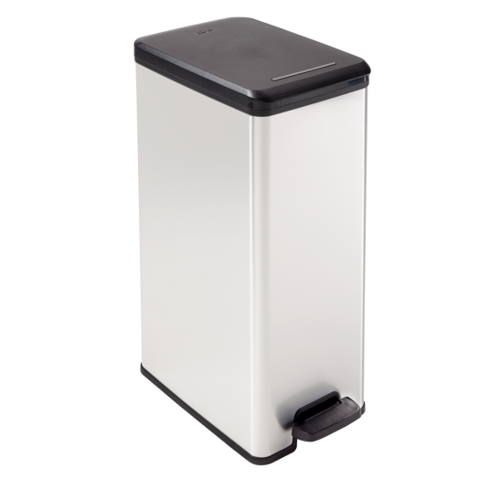 SLIM BIN SZEMETES 40L FEKETE/EZÜST