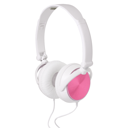 SZTEREO FEJHALLGATÓ ÖSSZECSUKHATÓ FEHÉR/PINK