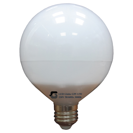 GÖMB LED IZZÓ G95 E27 12W 1020LM    3000K 48 DB LED