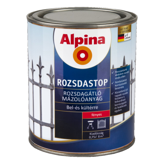 ALPINA ROZSDASTOP 0,75 L FEHÉR      ROZSDAGÁTLÓ FESTÉK