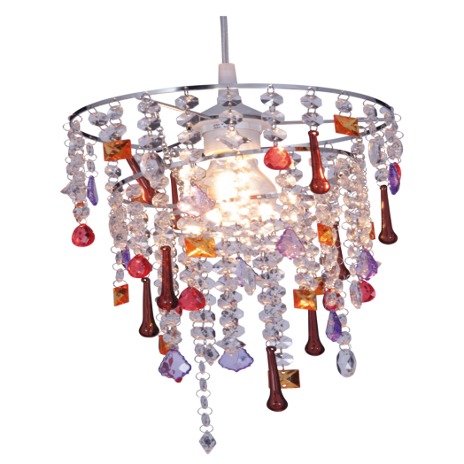 FANCY FÜGGESZTÉK (CSAK BURA)        23*38CM FÉM/AKRIL KRÓM SZÍNES