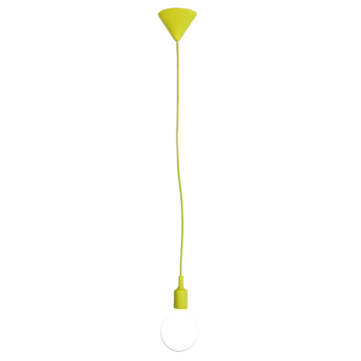 SZÍNES SZILIKON KÁBEL-FÜGG. 1*E27   60W ZÖLD 100CM