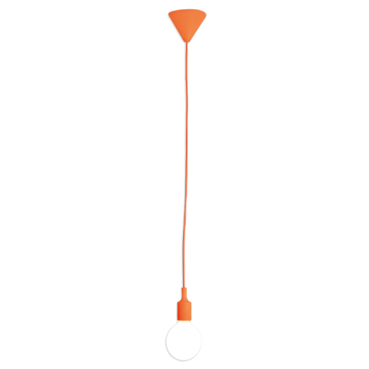 SZÍNES SZILIKON KÁBEL-FÜGG. 1*E27 60W NARANCS 100CM