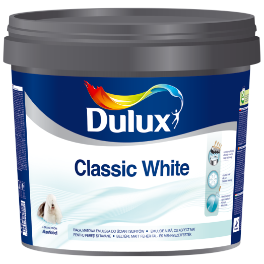 DULUX CLASSIC WHITE BELTÉRI 10L     FALFESTÉK FEHÉR