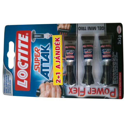 LOCTITE SUPER ATTAK POWER FLEX MINI TRIÓ GÉL 3X1G PILLANATRAGASZTÓ
