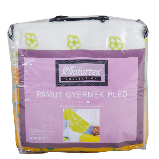 GYERMEK PLÉD KÉK BARIKÁS 90X120CM 60%PAMUT 40%AKRIL