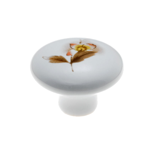 FOGANTYÚ E039-26                    ÁTM.38 BARNA VIRÁG PORCELÁN