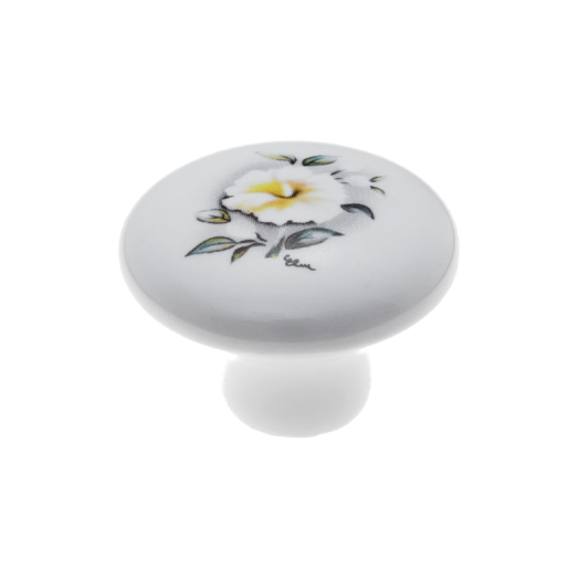 FOGANTYÚ E039-26                    ÁTM:38 SZÜRKE VIRÁG PORCELÁN