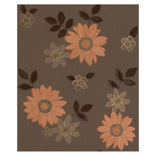 PLAISIR VLIES TAPÉTA BARNA ALAPON N ARANCSS VIRÁGOK 788334 53X1005CM
