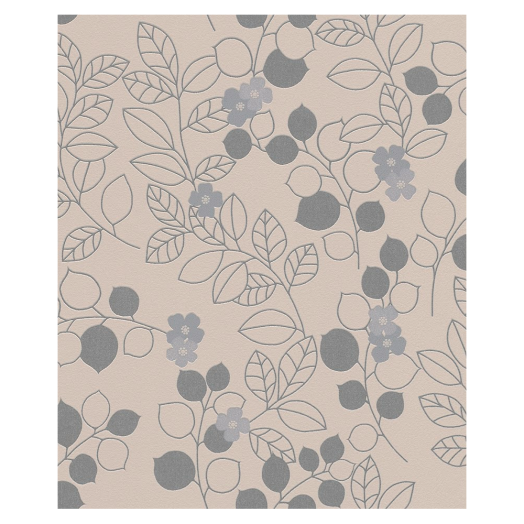 SHINY CHIC PAPÍRTAPÉTA BEIGE ALAPON CSILLOGÓS LEVÉL 309928 53X1005CM