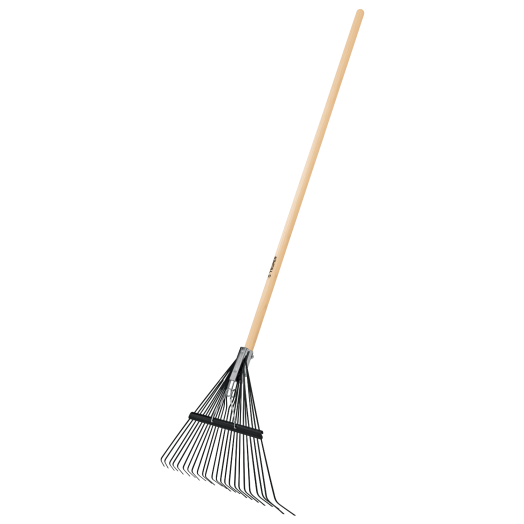 24 ÁGÚ RUGÓS KARBONACÉL FŰSEPRŰ FA NYÉLLEL 137CM