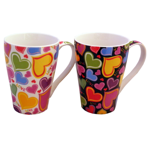 SZÍVECSKÉS PORCELÁN BÖGRE 34CL
