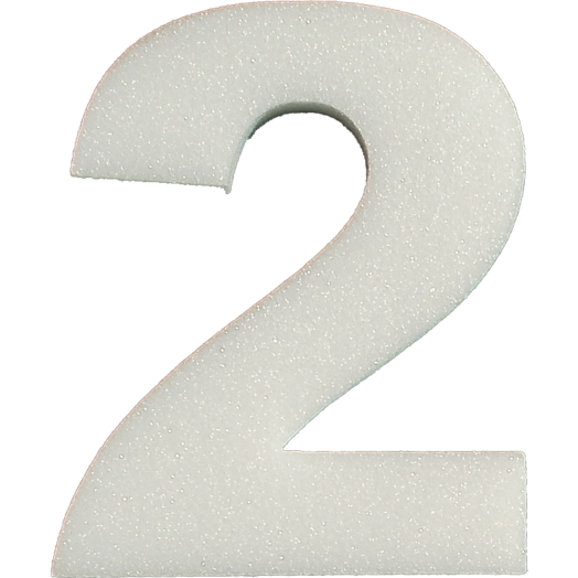 POLISZTIROL SZÁM ˝2˝ 16X11X2CM
