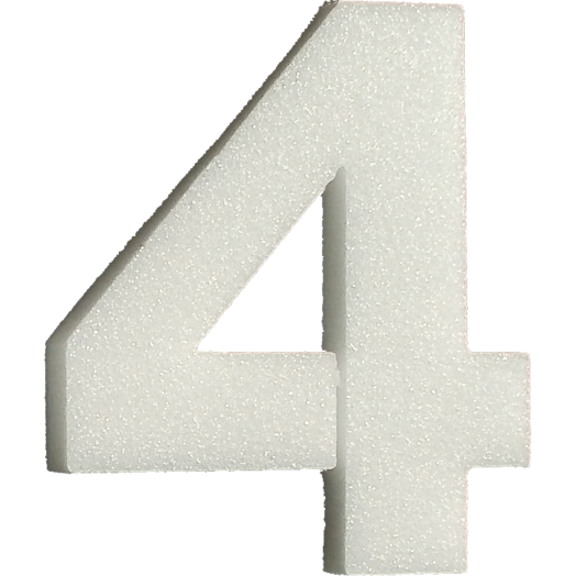 POLISZTIROL SZÁM ˝4˝ 16X11X2CM